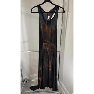 American Twist Maxi Dress - XL - Black with Rust Accents
